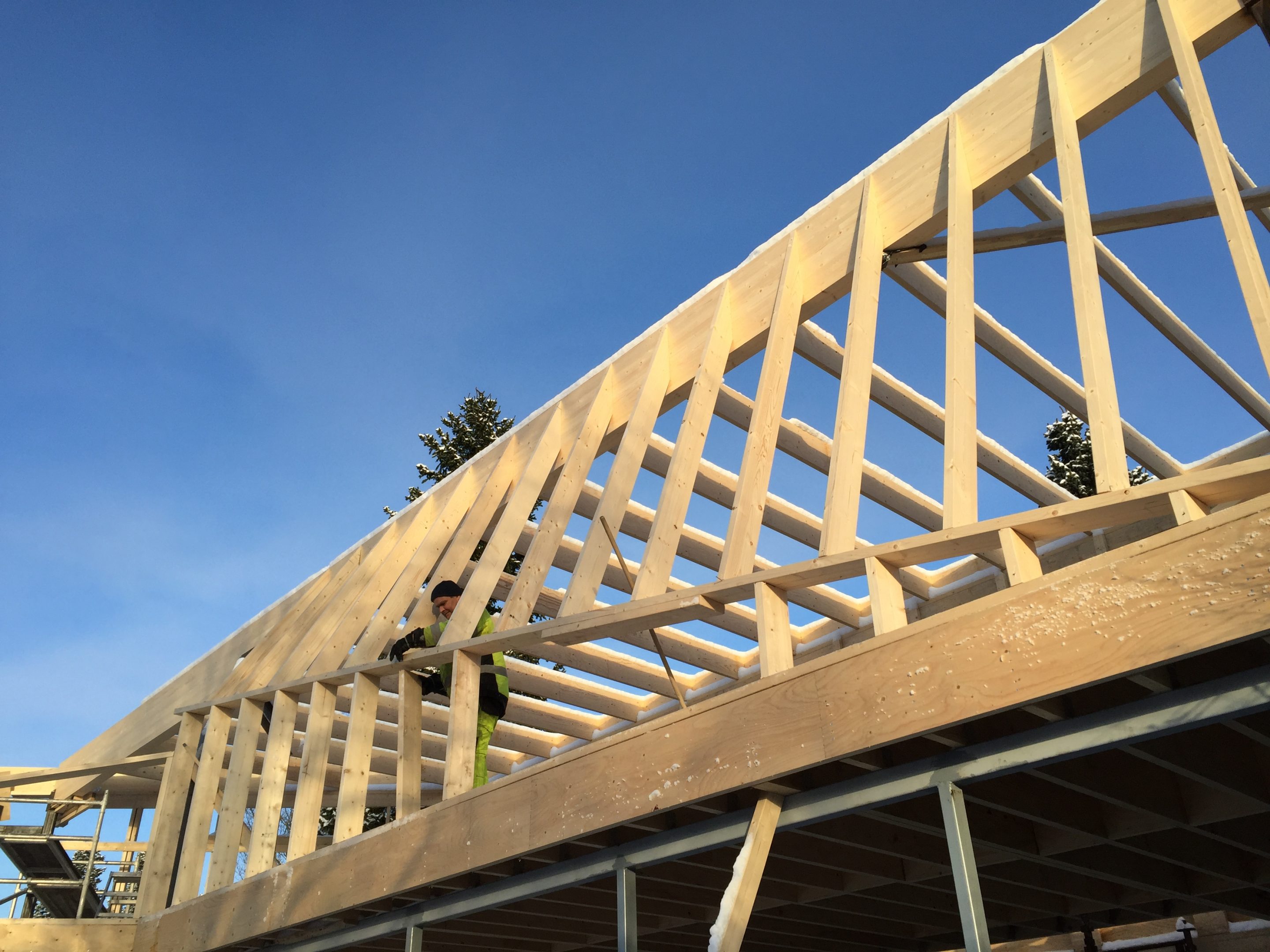 Lundén Architecture Company - Salama House’s building frame is complete